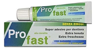 Crema Adesiva Per Protesi Dentali E Dentiere Profast 40 Ml