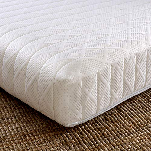 happybeds Memory Foam Orthopaedic Mattress, Touch 7-Zone Firm Tension Rolled Mattress with Reflex Foam - European King (160 x 200 cm)