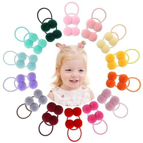 28 stücke Baby Mädchen Haargummis Elastisches Stirnband Weichgummi Haarband Bunten Pferdeschwanz Halter für Kleinkinder Kinder