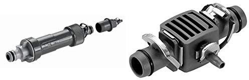 Centrale d'Irrigation 1000 de Gardena : Unité de Base pour la Réduction de Pression, 1 000 L/H & Réducteur en T 13 mm (1/2) - 4,6 mm (3/16) : Raccordement en T des Buses de Pulvérisation