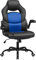 SONGMICS Chaise Gaming, Chaise de Bureau, Chaise de Racing, Chaise d'ordinateur, Chaise Ergonomique avec Appui et Appui pour Bureau à la Maison, Chambre à Coucher, Noir et Bleu OBG059Q01