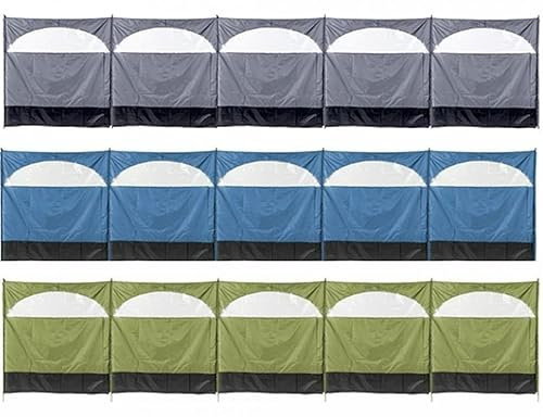 Portable windbreaker Lightweight 5 Panel Wind screen Camping Garden Beach Wind Break 8.36m (SLATE GREY)