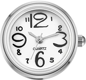 JewelryWe Orologio da dito da uomo e donna elastico rotondo al quarzo, Anello Orologio Stile Semplice,Numero Grande,Regalo per Natale