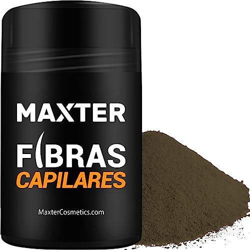 Fibras Capilares Maxter Tamaño Bolsillo - Disimula la Falta de Pelo al Instante, Microfibras de Algodón en Polvo 100% Natural para Hombre y Mujer (Castaño Medio 3g Mini)