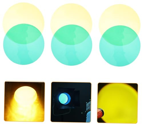 WOONEKY 10pcs Handheld Spotlight Lens Filter Replacement Filter Lenses for Camera Spotlight Accessories