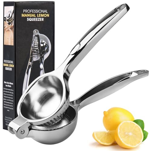 Zitronenpresse Handpresse, Zitruspresse Manuell, Lemon Squeezer, Limettenpresse, Handsaftpresse, Schweres Saftpresse Manuell für Bar, Küche, Restaurant