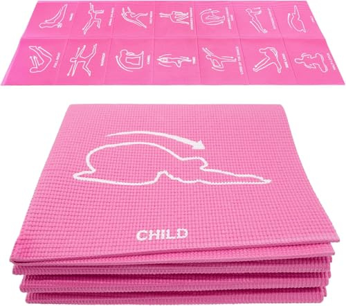 Leikefitness Foldable Yoga Mat - Portable, Packable Lightweight 4mm Thick Mat for Yoga, Pilates, and Workouts - Ideal Size for Travel, Studio, Park and Beach（1730 * 610 * 4mm）