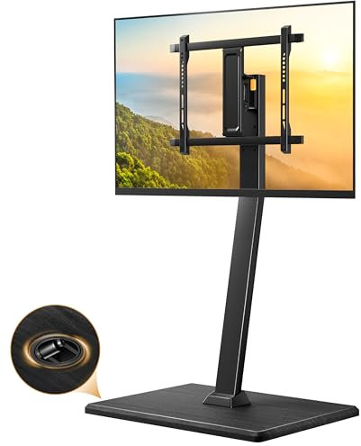 Perlegear TV Ständer Rollbar, TV Stand Standfuß Fernsehständer mit Rollen für 30-70 Zoll Fernseher, Höhenverstellbar Schwenkbar Neigbar Mobil mit Versteckten Rollen, bis zu 40 kg, Max VESA 400x400mm