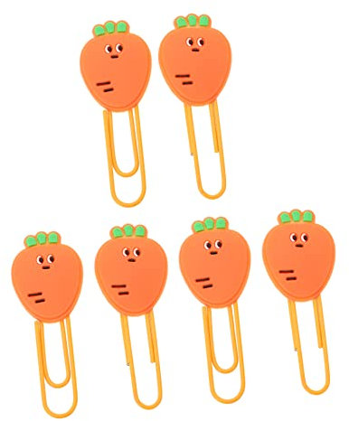 SHINEOFI 6 Stück Büroklammern Buchstaben Süße Anstecknadeln Büroklammern Goldene Binder Clips Mini Bürobedarf Textmarker Löschpapier Stilvolle Schulbedarf Transparenter