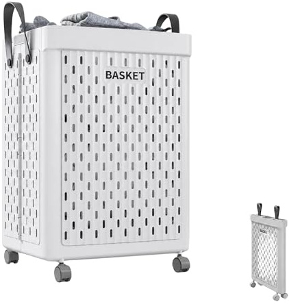 MAGIC SELECT Cesto para Ropa Sucia con Ruedas (50×32×23 cm)