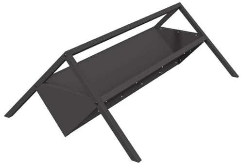 Teenpull fodertråd för husdjur av kallvalsat stål svart 111 x 76 x 38 cm väderbeständig foderstation med 10 kg kapacitet för nötkreatur, får