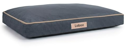 LOBOO Cama Viscoelástica para Perros Pequeños y Gatos Talla S 60x40 cm | Colchón Premium 50% Visco 50% Fibra | Cama Cómoda para Descanso Diario