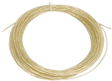 BTOSEP Corda di precisione per racchetta da tennis ad alta elasticità, resistenza agli urti per parti di ricambio per lo sport. 1 corda per racchetta da tennis (beige)