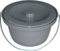 Pflegehome24® Toilettenstuhleimer universal, Grau, Geruchsverschluß - Toiletteneimer
