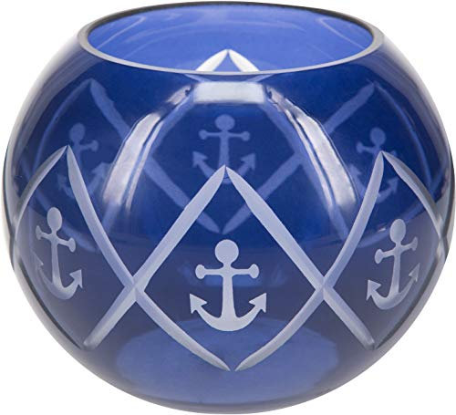 Pavilion Gift Company Blue Anchor-5 Round Votive Holder