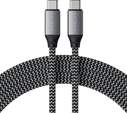 SATECHI USB-C auf USB-C Kabel 100W für USB-C Geräte, 200 cm, für MacBook Pro, Air M2, M1, iPad Pro, Air M2, M1, Mac mini M2, iMac M1-2 Meter