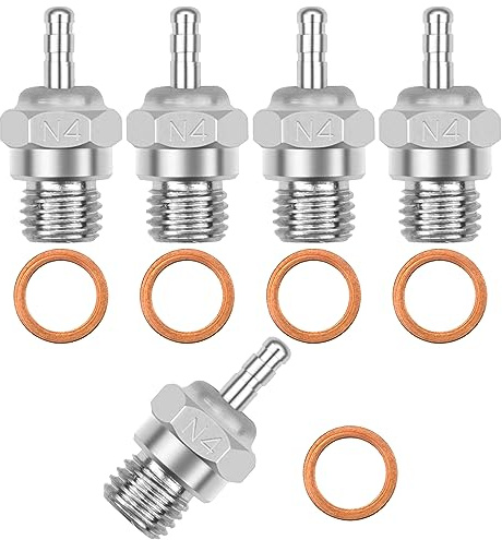 ShareGoo RC Glow Plug #4 N4 Medium Hot Spark Nitro Engine Parts 70117 Compatible with Traxxas Kyosho Redcat HPI HSP 1/8 1/10 RC Car Truck Buggy (5Pack)
