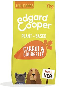 Edgard & Cooper Grain Free Dog Food Dry, 100% Plant-Based (Carrot&Courgette 7kg), Natural Kibble Dry Dog Food for Adult Dogs, Vegan Protein, Hypoallergenic, No Added Sugar