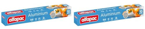 ALFAPAC - Aluminium Gaufré 10M - Résistant - Four et Barbecue - Fabriqué en France (Lot de 2)