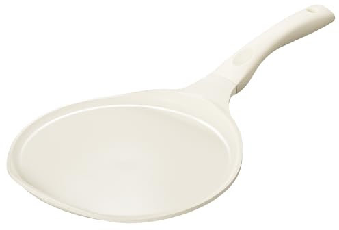 Redchef Crepe - Padella antiaderente in ceramica, 26 cm, senza PTFE, senza PFAS, antigraffio, lavabile in lavastoviglie, colore: Beige