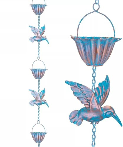 VRTYVEYBB Kolibri regnkedja 38 cm (13,1 fot) Elegant utomhusdekor och funktionellt dränering