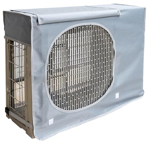 Caisson Anti Bruit Pompe a Chaleur, Housse Pompe a Chaleur Piscine, Double Fixation, Anti Poussière, Imperméables, Coupe Vent, Anti UV(Gray,96x40x70CM/38x16x27IN)
