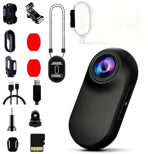 Xilecam Mini Cámara Deportiva Magnética para Grabación Diaria（Negro Grafito，16GB