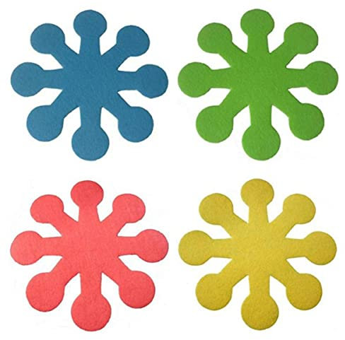 TRLOIYEW 4 Piezas Mantel Individual Olla Protector de sartén Estera Separador 28,5 cm Mesa Divisor Premium Almohadillas de Aislamiento térmico protegen Utensilios de Cocina Herramientas-4 Piezas