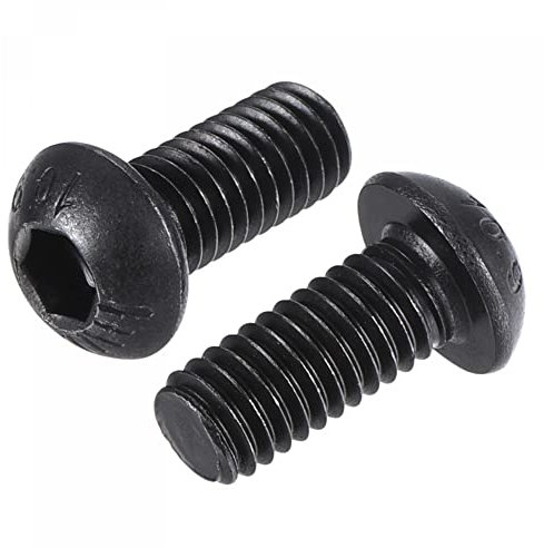 sourcing map 25 Stück M6x14mm Innensechskant Rundkopfschrauben Schrauben Legierter Stahl