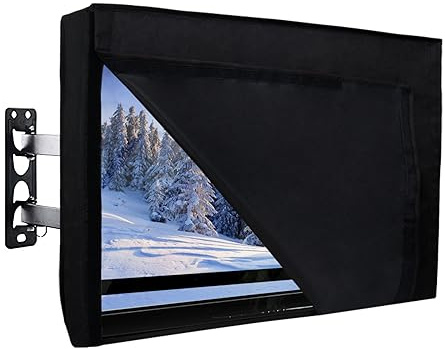 Easy-Going Outdoor TV Cover for 36 to 38 inch with Openable Front Flap for Watching TV, Convenient Use without Remove, Durable TV Cover with Free Cleaning Cloth