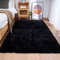 Ghouse Teppich Rechteck 120x180 cm Schwarz Flauschig Weich Wohnzimmer Schlafzimmer Dekoration rutschfest Kurzflor Teppich Waschbarer Carpet