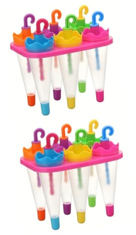 BESTonZON 2 Stück 6 die eistaucher überwurfriegel ice pops ice eisstäbchen eisstock Eismaschine Formen für am Stiel am Stiel Hersteller Haushalt Eisform -Maschiene Schimmel