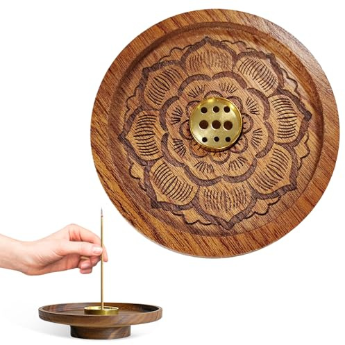 1 Pièces Porte Encens à 9 Trous Porte Encens Baton Support Encens Porte-Encens Support Encens Baton pour Méditation Yoga Déco Maison Salons de Thé