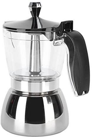 Pot, Pot 4 Cup Stainless Steel Stainless Steel Pot with Thickened and Widened Handle for American Coffee, Macchiato and Mocha