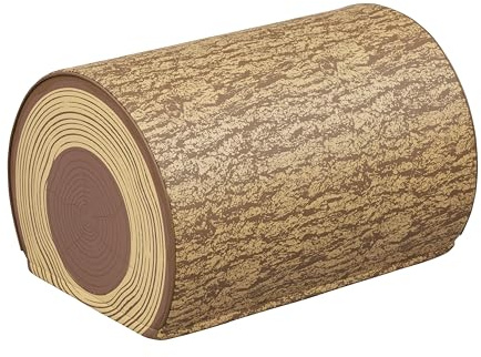 ECR4Kids SoftZone Tree Log Half Bench, 14in, Flexible Seating, Chocolate