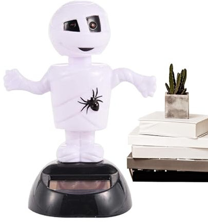 Figura giocattolo da danza solare – ornamenti di Halloween per auto | Halloween figure solari oscillanti a testa solare, giocattolo per interni auto, decorazione per cruscotto