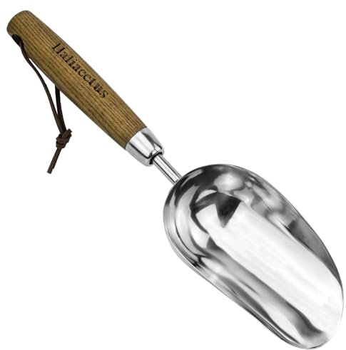 Haliaeetus Potting Soil Scoop, Bend Proof Stainless Steel Gardening Scoop