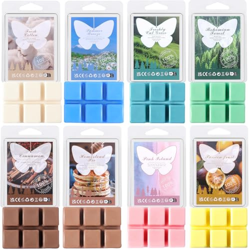 Doftljus vax presentförpackning för kvinnor, naturlig soja, lång livslängd, ljus, doftande matvärmare, citron, lavendel, kanel för jul, bröllop, födelsedag, badspa (trä)