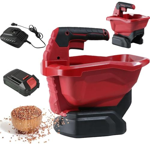 Sladdlös spridare - Power Spreader 18V batteri, fröspridare för år - runt, justerbar spridningsbredd, variabel flödeshastighet, täcker upp till 5