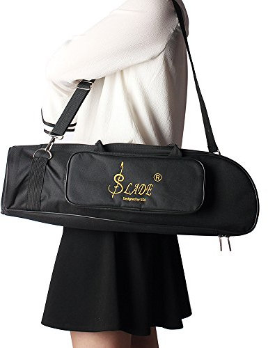 Mtlavishness 600D Water Trumpet Gig Bag Made Of Oxford Cloth For Musicians During Transport And Storage With Adjustable Single Shoulder Strap Pocket And 5mm Cotton Padded (Black)
