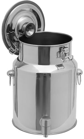 Pentola in Acciaio Inossidabile con Rubinetto 201,contenitori Bidone in Acciaio Inox per Olio Contenitore per Olio con Rubinetto Caraffa per Il Trasporto di Latte TW,Capacity-5L