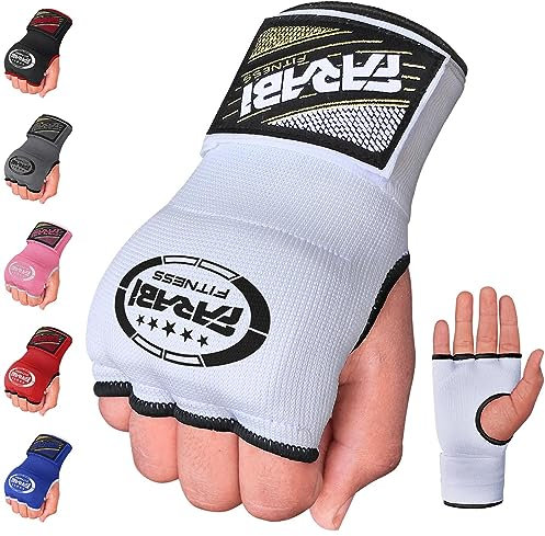 Farabi Sports Innenhandwickel für Kinder innenhandschuhe Boxen Box Bandagen männer & Frauen Bandagen Boxen MMA Muay Thai Training boxbandagen (Weiß)