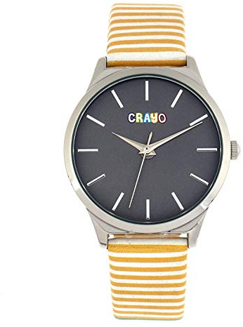 crayo Aboard Quartz Green Leather Silver Unisex Watch CRACR5603