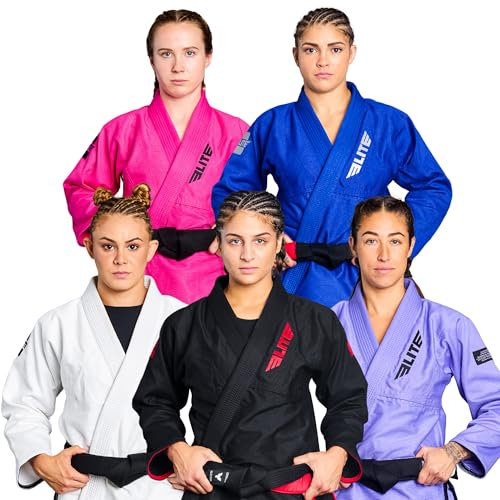 Elite Sports Ultraleichter Damen BJJ GI - IBJJF Jiu-Jitsu GI für Mädchen und Frauen (siehe spezielle Größenleitfaden), Pink, 3