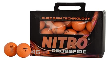 NITRO Crossfire 45 Golf Balls, 45- Pack - Orange