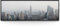 Wandbild Skyline New York im Smog - 150cm x 50cm Leinwand auf 2cm Keilrahmen mit Schattenfugenrahmen schwarz