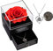 Eaprala Ewige echte Rose mit I Love You Halskette 100 Sprachen Schmuck Geschenkbox Ewige echte Rose für Valentinstag Muttertag Hochzeit Jahrestag Geburtstag Geschenk für sie (Rot)