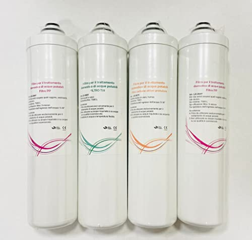 KIT FILTRI PER DEPURATORE CR – 400 CR400 T A 1 Osmosi attacco innesto baionetta 4 pezzi