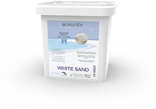 Oceanlife White Sand 0,7-1,2 mm - 5000 ml - Sabbia calcarea Bianca fine