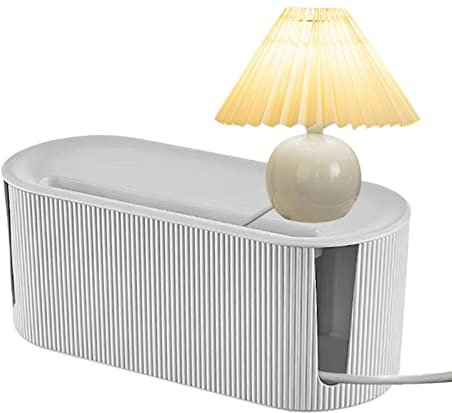 Dimweca Kabel Organizer Box - Aufbewahrung Für Steckdosen Im Nordischen Stil Mit Abdeckung, Kabelmanagement Box, Kabelbox Kabel Verstecken, Cable Management Box Multifunktions-Kabelmanagement-Box